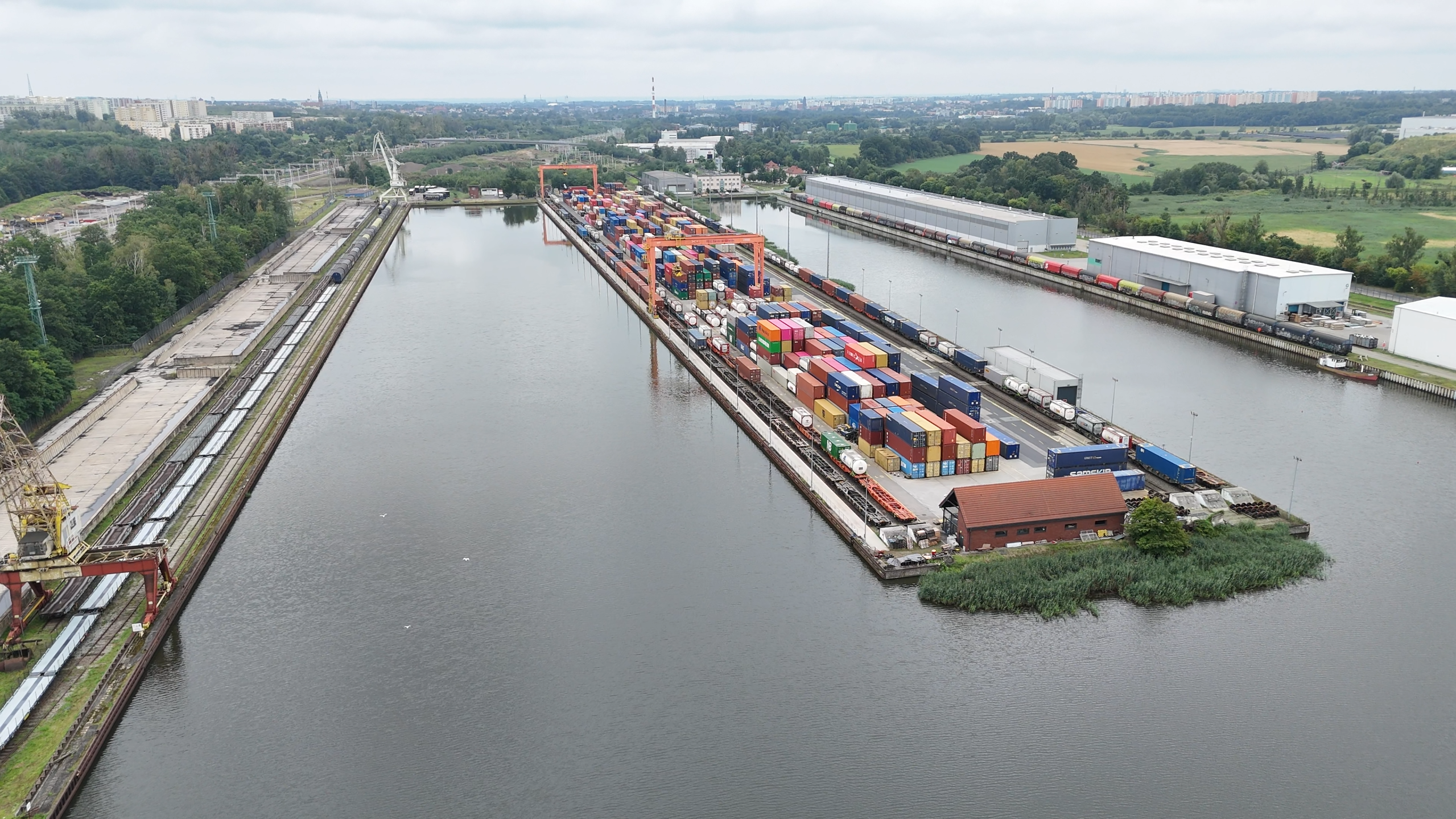 Basen Portu Gliwice na końcu Kanału Gliwickiego